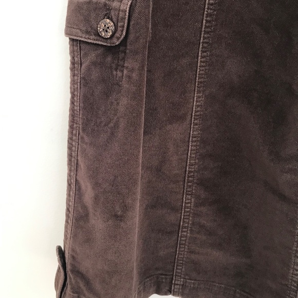 Columbia A line chocolate brown skirt women 4 knee length brushed cotton classic - Picture 8 of 12